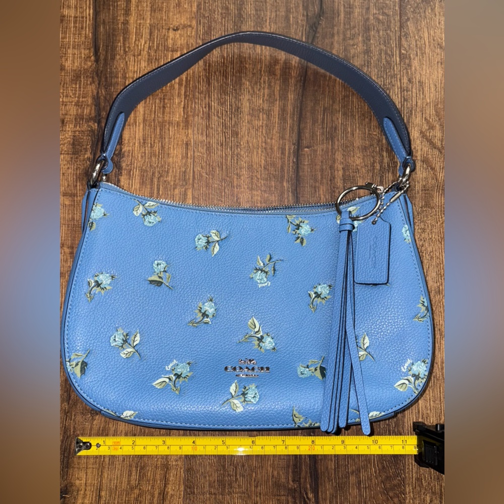 Coach Sutton Shoulder/Crossbody, Blue Floral Print - Picture 4 of 9